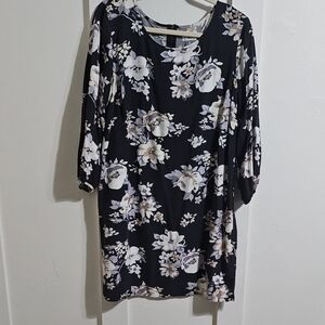 Old Navy Black Floral Mini Dress